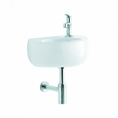 KOLO Ovum by Antonio Citterio umývadlo 48 cm, s otvorom pre batériu, s prepadom L42148