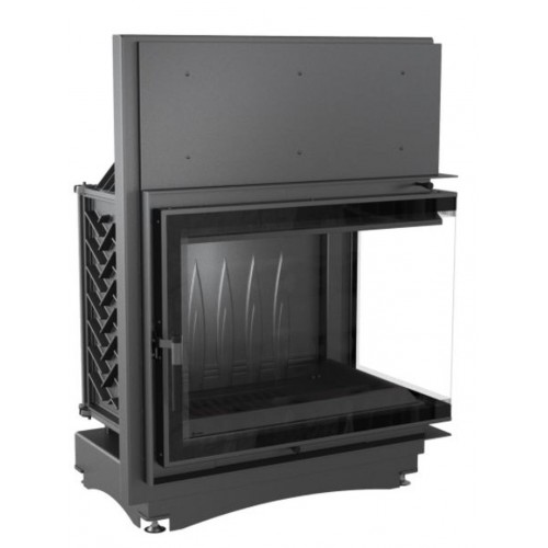 KRATKI AMELIA/P/BS/DECO 25 kW krbová vložka teplovzdušná, bočné pravé sklo
