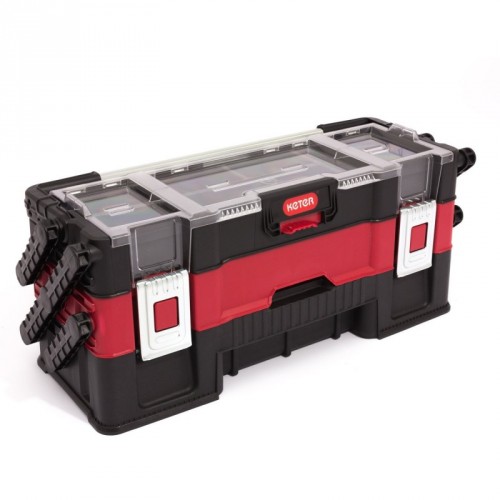 KETER kufrík TRIO 3-dielny, 53 x 20 x 23 cm, červená / sivá / čierna, 17198033
