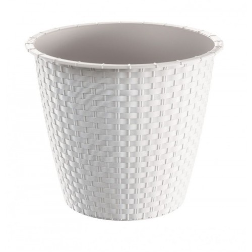 PROSPERPLAST RATOLLA ROUND kvetináč 1,6l, biela DRSO170
