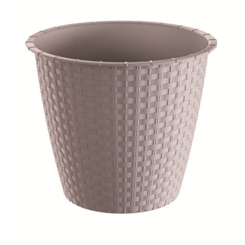 PROSPERPLAST RATOLLA ROUND kvetináč 1,6l, mocca DRSO170