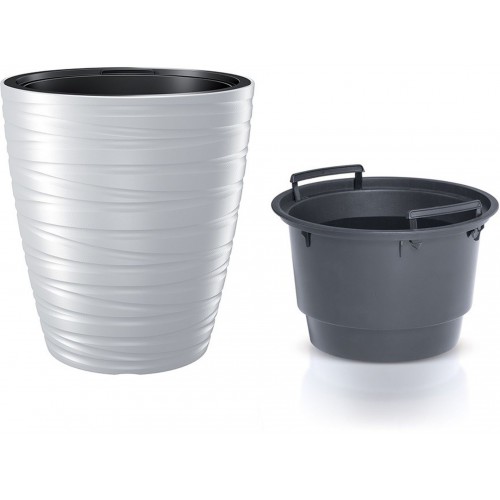 Prosperplast MAZE Kvetináč s vkladom 47,5 cm, biela DBMZ500