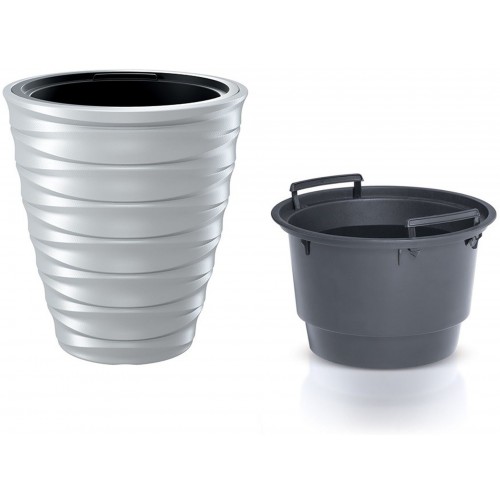 Prosperplast FREZE Kvetináč nízky s vkladom 38,3cm, biela DBFE400 Prosperplast FREZE Kvetináč nízky s vkladom 38,3cm, biela DBFE400