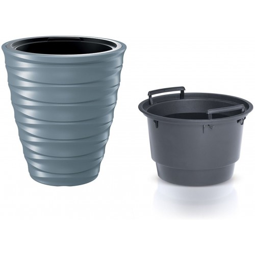 Prosperplast FREZE Kvetináč nízky s vkladom 38,3cm, svetlo šedá DBFE400 Prosperplast FREZE Kvetináč nízky s vkladom 38,3cm, svetlo šedá DBFE400