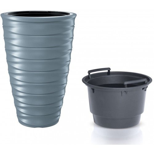 Prosperplast FREZE Kvetináč s vkladom 38,3cm, svetlo šedá DPFE400