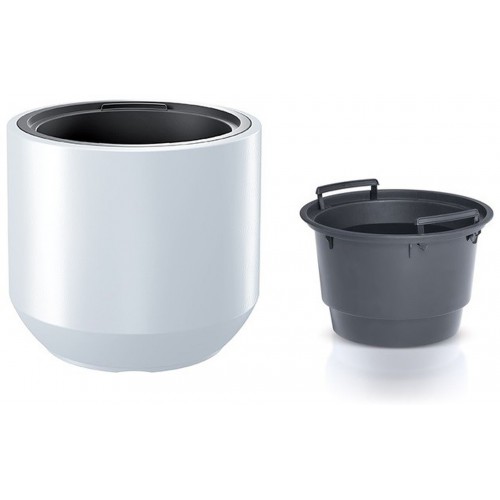 Prosperplast HEOS Kvetináč s vkladom 39cm, biela DBHEW400