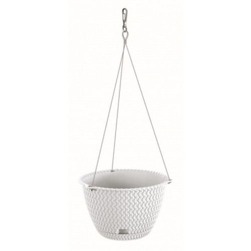 Prosperplast SPLOFY ROUND WS Závesný kvetináč 23 cm, biela DSPW230S