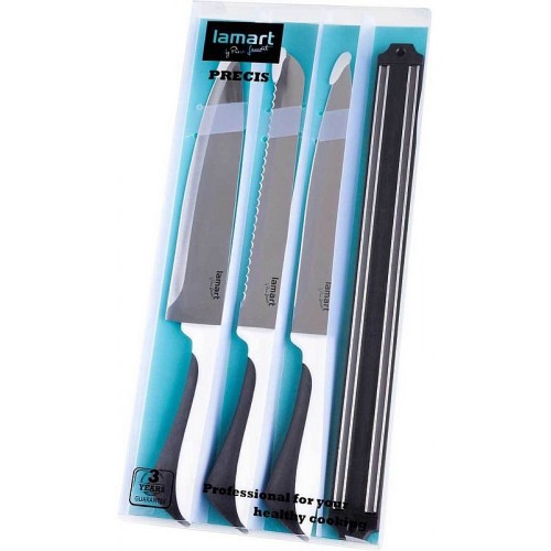 LAMART PRECIS LT3038 Sada 3 nožov + magnetická lišta 42000523 LAMART PRECIS LT3038 Sada 3 nožov + magnetická lišta 42000523