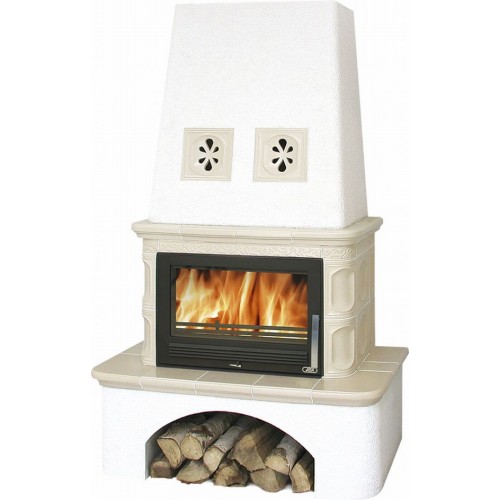 ABX Laponie 4012, kachľová pec na drevo s plechovou vložkou, piesková ABX Laponie 4012, kachľová pec na drevo s plechovou vložkou, piesková