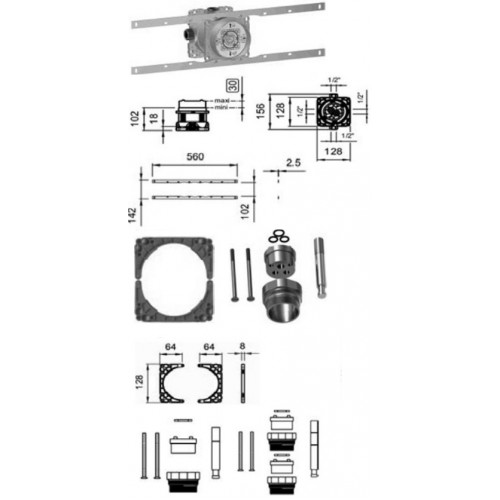 LAUFEN Montážne listy pre Simibox podomietkové teleso, 3.7998.0.003.000.1 LAUFEN Montážne listy pre Simibox podomietkové teleso, 3.7998.0.003.000.1