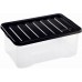 HEIDRUN Box úložný Quasar, 9 x 38 x 28,5 cm, 7 l, transparentná / čierna 1626Q