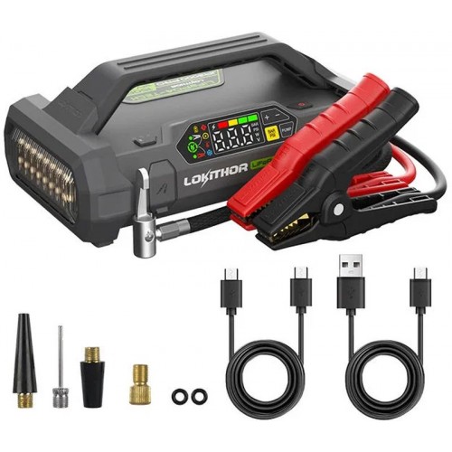 LOKITHOR Štartovací zdroj s kompresorom (12V/2500A/74Wh) JA301 PRO LOKITHOR Štartovací zdroj s kompresorom (12V/2500A/74Wh) JA301 PRO