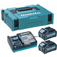 Makita 191J97-1 sada Li-ion XGT 40V 2xBL4040 akumulátor + DC40RA nabíjačka + Makpac 1