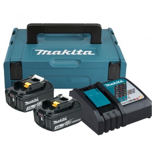 Makita 197952-5 sada batérie 2xBL1830B s nabíjačkou DC18RC,MakPac1