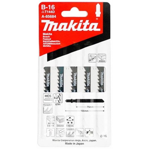 Makita A-85684 Pílové plátky č. B-16 75mm 5ks/bal