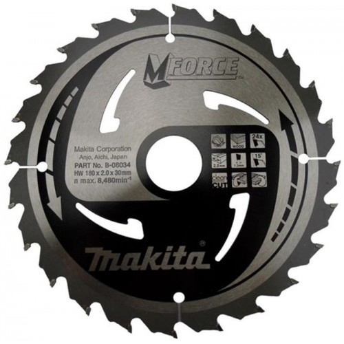 Makita B-32029 Mforce pílový kotúč 180x30mm 24 Z