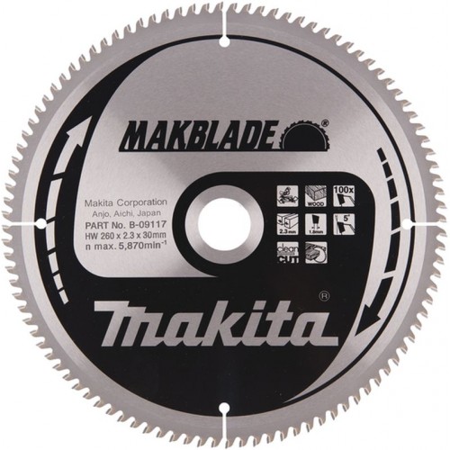 Makita B-09117 pílový kotúč 260x30mm 100Z