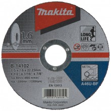 Makita B-14102 rezný kotúč 115x1,6x22mm ocel