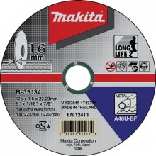 Makita B-35134 rezný kotúč 125x1,6x22,23mm oceľ