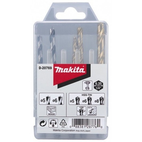 Makita D-20769 sada vrtákov šesťhran 1/4"