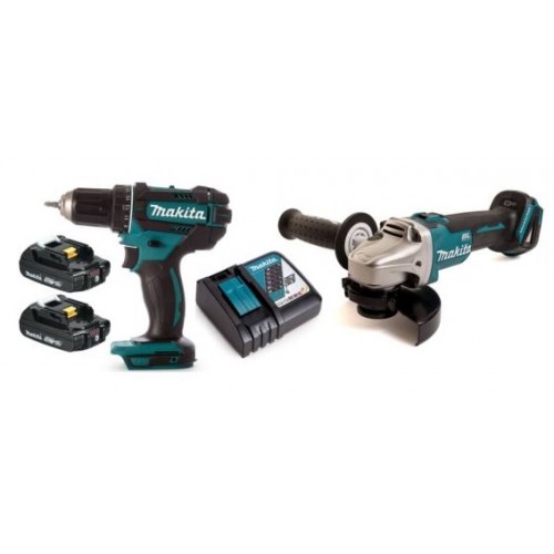 Makita S17E4-P6 Aku Set DDF482RAE + DGA504Z + 2xAku BL1820B +nabíjačka DC18RC Makita S17E4-P6 Aku Set DDF482RAE + DGA504Z + 2xAku BL1820B +nabíjačka DC18RC