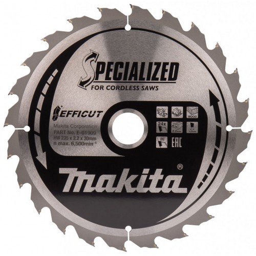 Makita E-01909 TCT pílový kotúč Efficut 230x30mm 24T