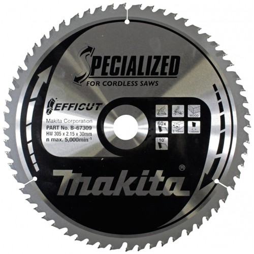 Makita E-08903 TCT pílový kotúč Efficut 216mmx30mm 60T