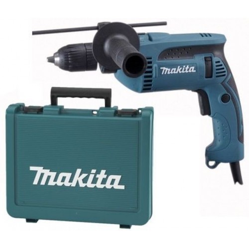 Makita HP1641K Príklepová vŕtačka s kufrom, rýchloupínacie 1,5-13mm, 680W
