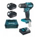 Makita Aku bezuhlíkový príklepový skrutkovač Li-ion 18V 2x aku 3,0 Ah, systainer DHP483RFJ