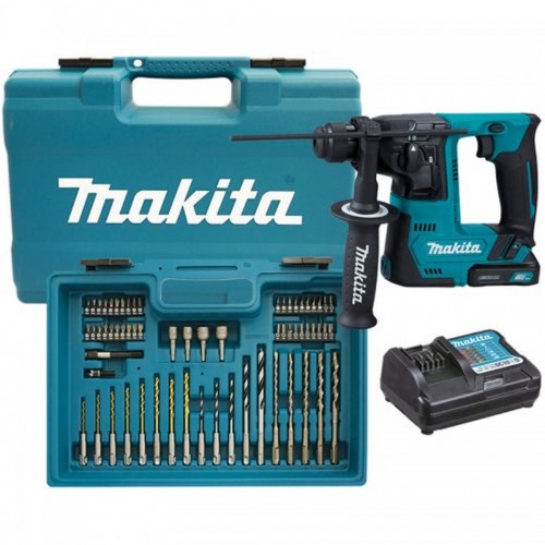 Makita HR140DWYE1 Aku vŕtacie kladivo s príslušenstvom SDS-Plus Li-ion (2x1,5Ah/12V)