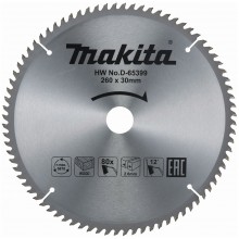 MAKITA D-65399 pilový kotúč 260mm x 30mm x 80Z