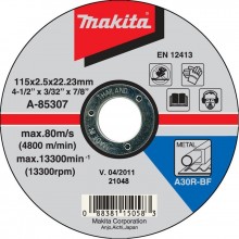 Makita A-85307 rezný kotúč 115x2,5x22mm oceľ