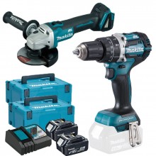 Makita DLX2179TJ1 Aku Sada DGA504Z + DHP484Z + 2x Aku BL1850B v Makpac kufri