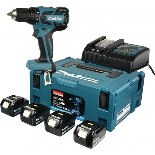 Makita DDF459RF4J Aku Bezuhlíkový skrutkovač (4x3,0Ah/ 18V +DC18RC) MAKPAC