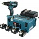 Makita DDF459RF4J Aku Bezuhlíkový skrutkovač (4x3,0Ah/ 18V +DC18RC) MAKPAC