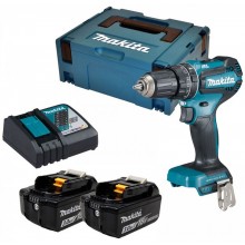 Makita DHP485RFJ Aku bezuhlíkový príklepový skrutkovač Li-ion (2x3,0Ah/18V) Makpac