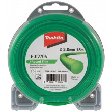 Makita E-02705 Struna nylonová 2,0mm, 15m, zelenočierna, guľatá old 369224690