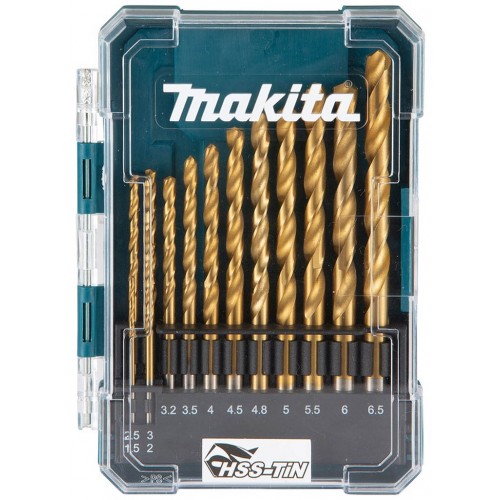 Makita D-72855 sada vrtákov do kovu HSS-TiN 1,5-6,5mm (po 0,5), 13ks