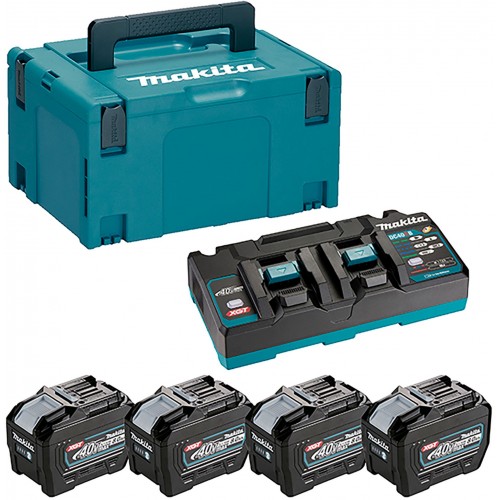 Makita sada Li-ion XGT 40V 4xBL4080F+DC40RB+Makpac 1910A8-3 Makita sada Li-ion XGT 40V 4xBL4080F+DC40RB+Makpac 1910A8-3