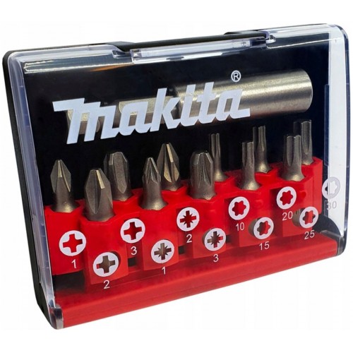 Makita D-31083-12 Sada bitov 1/4" 12 ks v plastovej krabičke, 12 bal