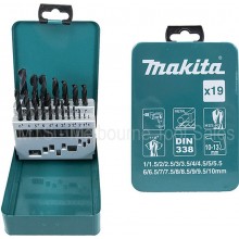 Makita D-54081 Sada vrtákov do kovu HSS-R 1-10mm (po 0,5 mm), 19ks