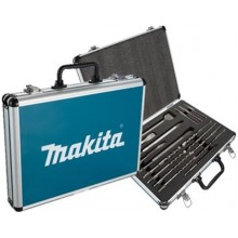 Makita D-70904 10-dielna sada sekáčov a vrtákov SDS-Plus v hliníkovom kufri
