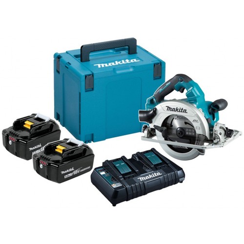 Makita DHS783T2JU Aku okružná píla s AWS, 190mm, Li-ion LXT (2x18V/5,0Ah) + MAKPAC