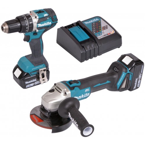 Makita DLX2210TJ1 Aku sada DGA506+DHP484 Li-ion LXT 18V (2x5,0Ah+DC18RC+MAKPAC) Makita DLX2210TJ1 Aku sada DGA506+DHP484 Li-ion LXT 18V (2x5,0Ah+DC18RC+MAKPAC)