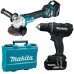 Makita DLX2369B Aku súprava DDF482RFEB+DGA511Z Li-ion LXT 18V (2xBL1830B+DC18RC+Kufor)
