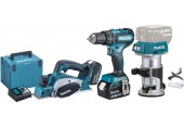 Makita DLX3116TJ Aku sada DHP485Z+DRT50Z+DKP180Z Li-ion LXT 18V (2xBL1850B+DC18RC+MAKPAC)