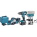 Makita DLX3116TJ Aku sada DHP485Z+DRT50Z+DKP180Z Li-ion LXT 18V (2xBL1850B+DC18RC+MAKPAC)