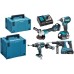 Makita DLX4104TJ1 Aku sada DGA513+DHR243+DHP481+DTD153 Li-ion LXT 18V
