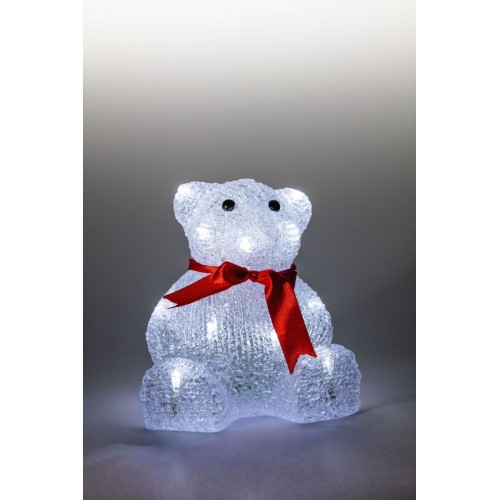 MARIMEX Vianočné dekorácie medveď svietiace LED studená biela 18000085 MARIMEX Vianočné dekorácie medveď svietiace LED studená biela 18000085