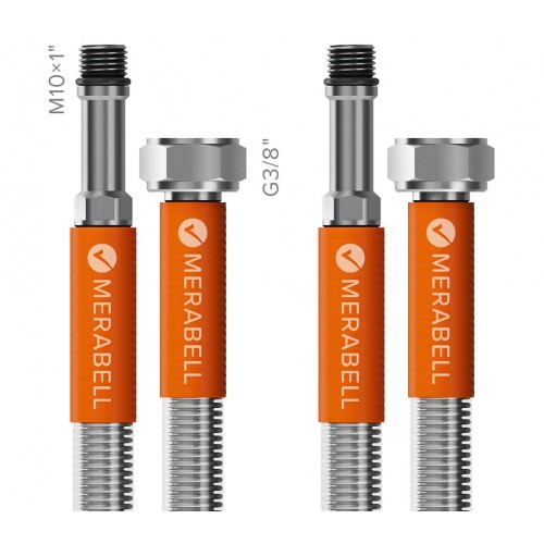 MERABELL Aqua, hadica vod. batéria, G3/8"–M10x1 dlhý závit-2ks dĺžka 70cm M0015